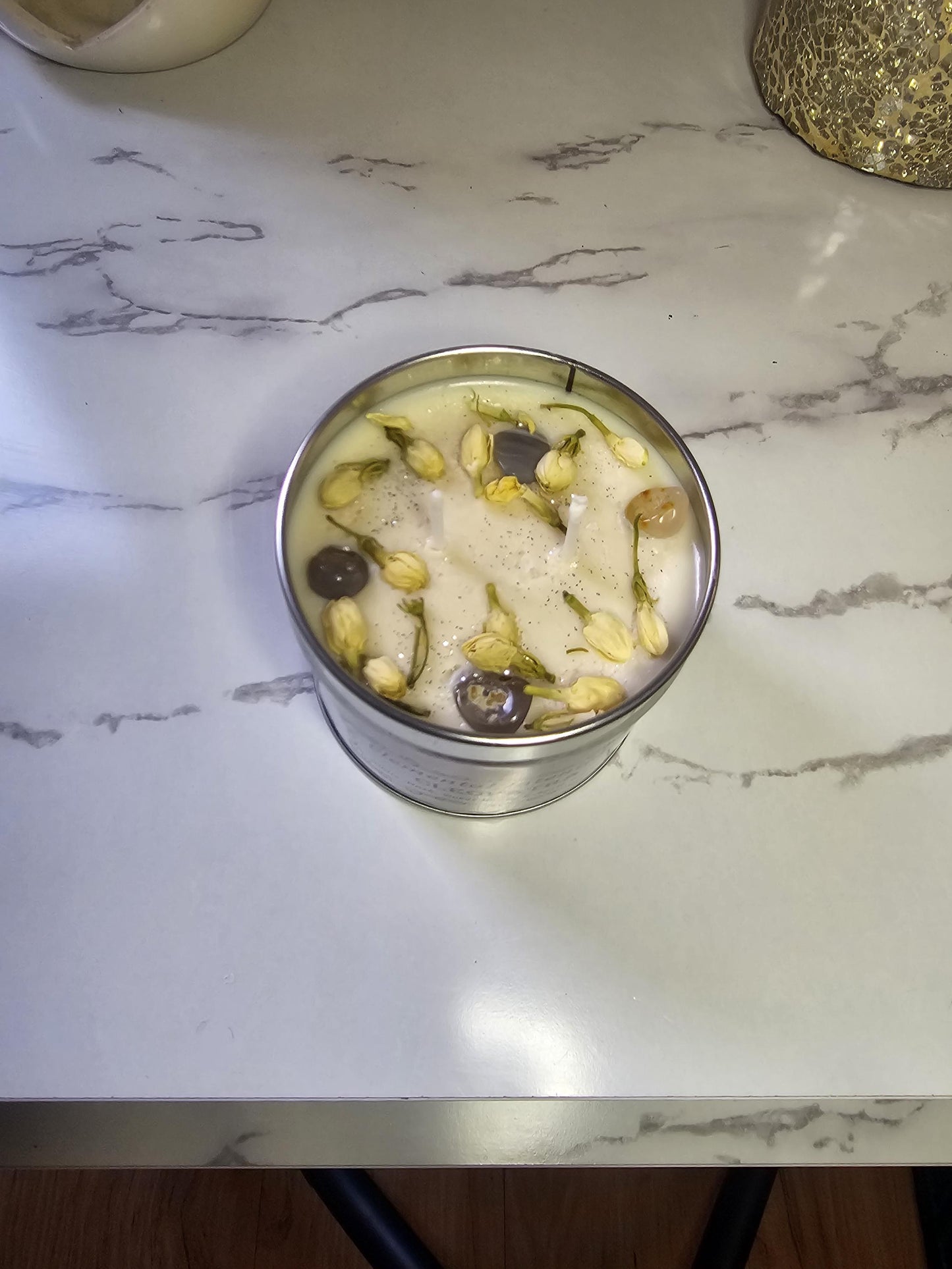 CLEOPATRA White Musk, Sweet Honey & Agate Aromatherapy Soy Wax Candle