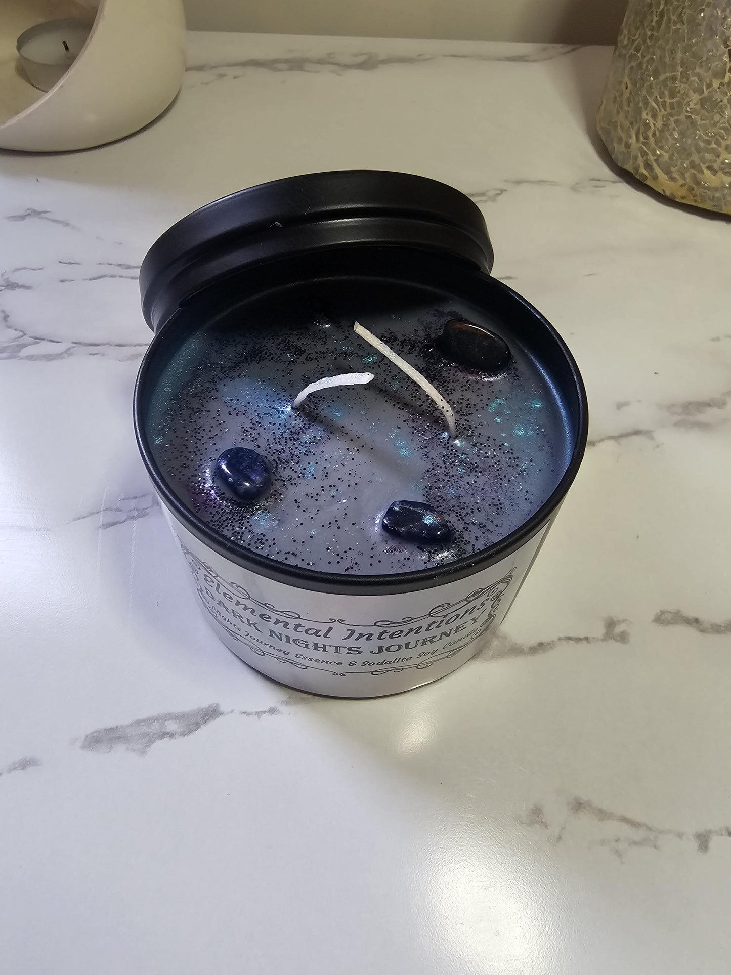 DARK NIGHTS JOURNEY Essence & Sodalite Soy Wax Aromatherapy Candle