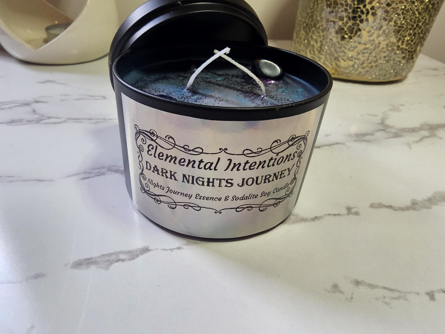 DARK NIGHTS JOURNEY Essence & Sodalite Soy Wax Aromatherapy Candle